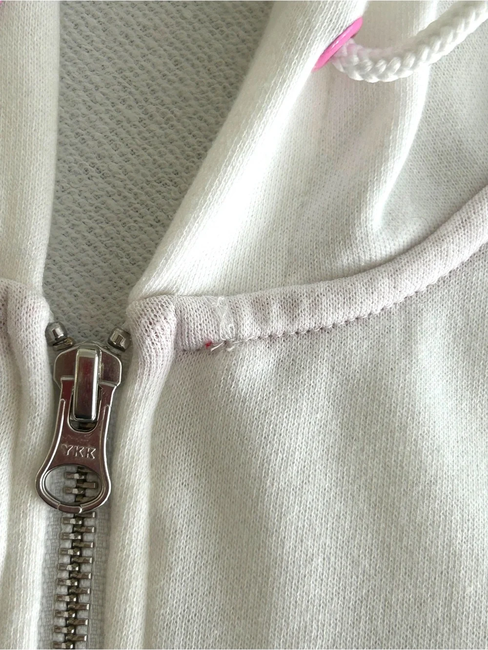 4/$20 Nautica Colorblock Full Zip Hooded Sweatshirt White Red Navy Medium - Picture 5 of 5